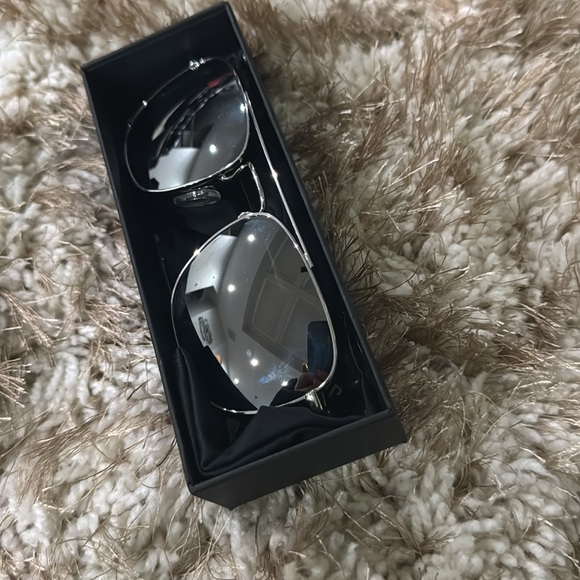 JIM HALO Retro Square Aviator Sunglasses Premium Glass Lens Flat Metal Eyewear - Picture 3 of 3